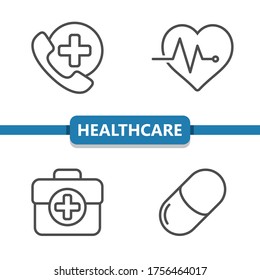 Health Care Icons . Professional, pixel perfect icons. EPS 10 format.