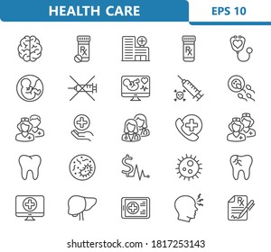 Health Care Icons. Professional, pixel perfect icons. EPS 10 format.