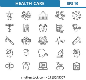 Health Care Icons. Professional, pixel perfect icons. EPS 10 format.