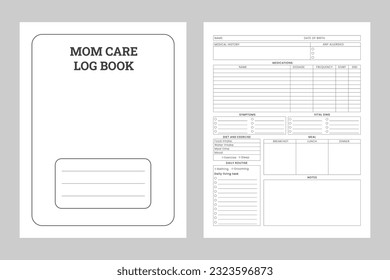 Planner kdp interior de la libreta de salud de mamá