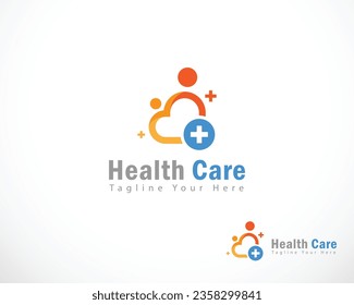 health care logo creative design abstract medical mom and baby hospital clinic