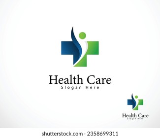 health care logo creative design people plus sign symbol medical clinic