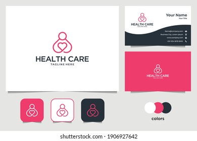 health care logo design and business card