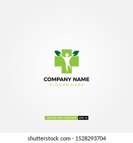 health care logo design with love,plus,people,hand and abstract  modern vector logo template