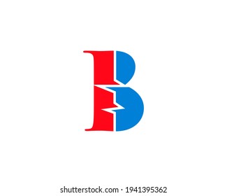 Health care logo design. Medicine Logo design heartbeat concept with B letter  
