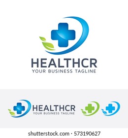 Health care logo design. Nature, Herbal, Hospital and Clinic logo concept. Vector logo template