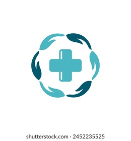 Health care logo, hand care logo design