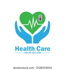 Logotipo dos cuidados de saúde , cuidados médicos, logótipo dos cuidados de saúde,