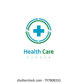 Health Care Logo, Health Technology Symbol