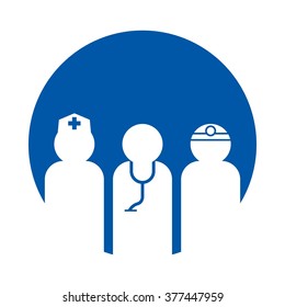 health care logo vector. medical staff icon.