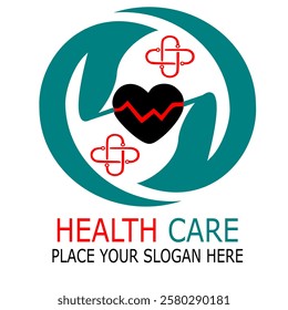 HEALTH CARE LOGO VEKTOR PLACE YOUR SLOGAN HERE