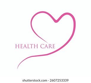 health care with love icon symbol. logo design simple elegant vector illustration