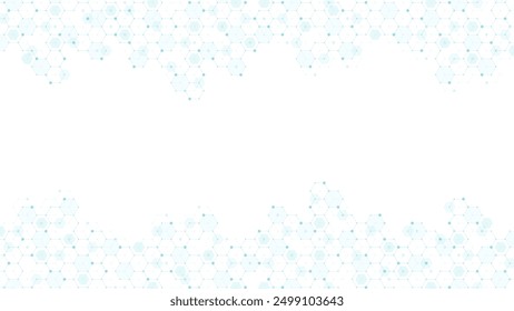 Health care or medical background design. Health care innovation concept. Horizontal header web banner. Abstract geometric background with hexagon shapes for medicine, science, chemistry