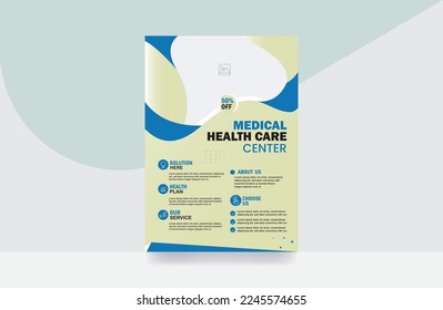 Health care medical flyer brochure design template template