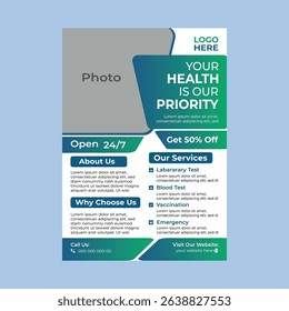 Health Care and Medical Flyer Design Template