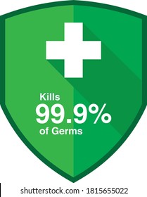 Health care medical green protection shield: kills 99.9% of germs