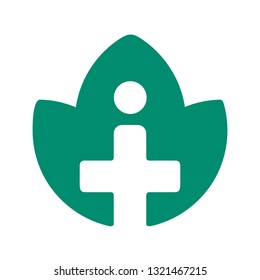 Health care and medical icon, abstract logotype template. Vector illustration, flat style