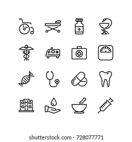 Health care and medical icon set