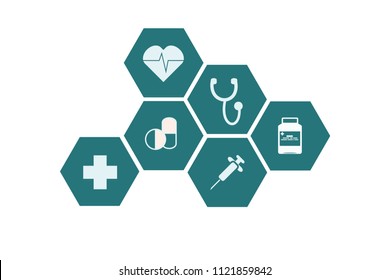 Health Care and medical info graphic with white background