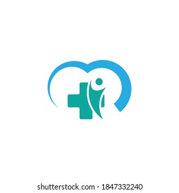 Health care medical logo design vector template