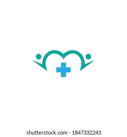 Health care medical logo design vector template