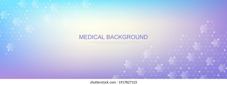 Health care and medical pattern innovation concept background design. Abstract geometric hexagons shape medicine and science background. Vector illustration