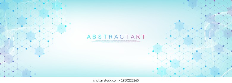 Health Care And Medical Pattern Innovation Concept Science Background Design. Abstract Geometric Hexagons Shape Medicine And Science Background. Vector Illustration