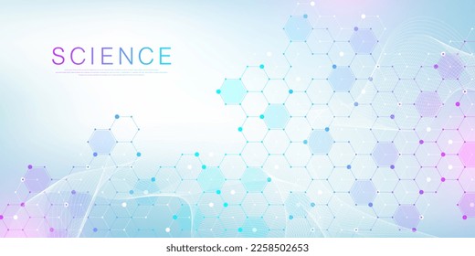 Health care and medical pattern innovation concept background design. Abstract geometric hexagons shape medicine and science background. Vector illustration.