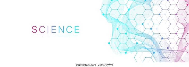 Health care and medical pattern innovation concept background design. Abstract geometric hexagons shape medicine and science background. Vector illustration