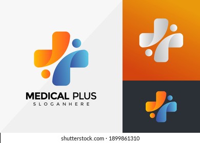 Health Care and Medical Plus Company Logo Design, Modern Logo Designs Vector Illustration Template