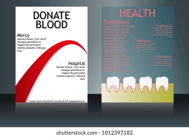 Health Care and Medical Poster Brochure Flyer design Layout vector template in A4 size