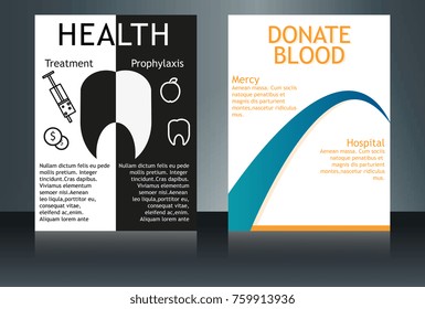 Health Care and Medical Poster Brochure Flyer design Layout vector template in A4 size