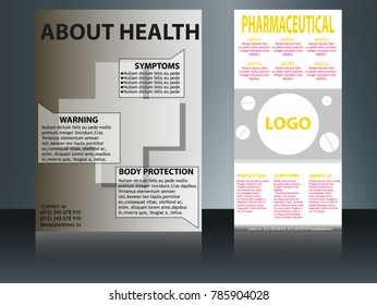 Health Care and Medical Poster Brochure Flyer design Layout vector template in A4 size