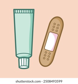 Health care and Medical Stuffs used by Doctors and Nurses to heal and cure sickness and illness of patients in Hospital. Simple designs