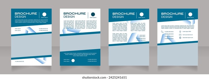 Health care and medicine innovations blank brochure design. Template set with copy space for text. Premade corporate reports collection. Editable 4 paper pages. Syne Bold, Arial Regular fonts used