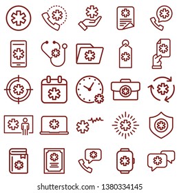 health care - minimal thin line web icon set. simple vector illustration. concept for infographic website or app.