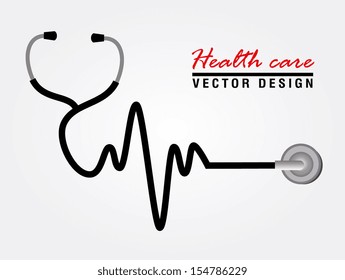 health care  over  white background vector illustration 