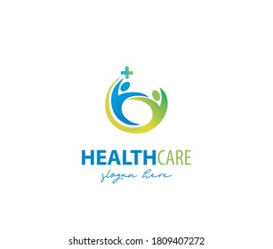 Health Care People Logo Design Stock Vector (Royalty Free) 1809407272 ...