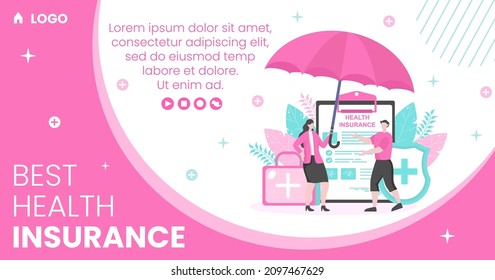 Health Care Post Template Flat Design Illustration Editable of Square Background for Social media, Greeting Card and Web