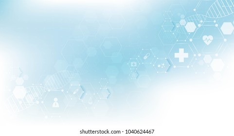 health care and science icon pattern medical innovation concept background vector design. - Shutterstock ID 1040624467