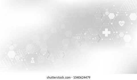Health Care And Science Icon Pattern Medical Innovation Concept Background Vector Design.