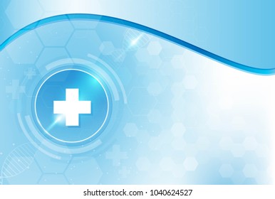 health care and science icon pattern medical innovation concept background vector design.
