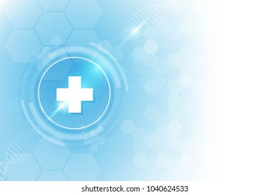 health care and science icon pattern medical innovation concept background vector design.