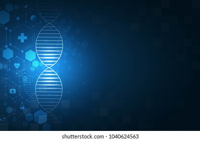 health care and science icon pattern medical innovation concept background vector design.