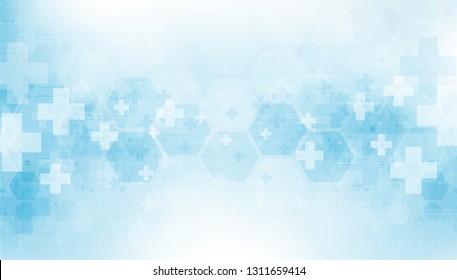 health care and science icon pattern medical innovation concept background vector design.