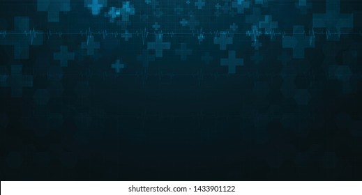 health care and science icon pattern medical innovation concept background vector design.