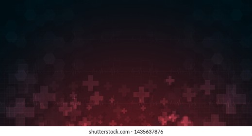 health care and science icon pattern medical innovation concept background vector design.