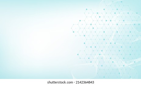 Health care and science medical pattern innovation concept background vector design.