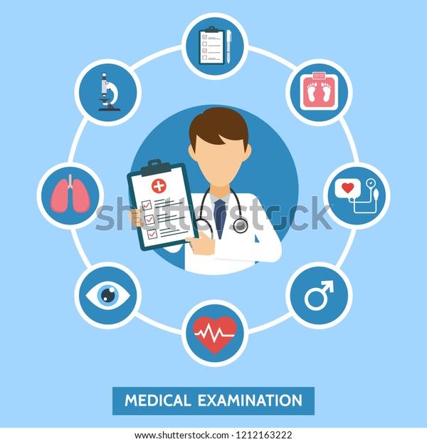 Concepto De Servicios De Salud Con Elementos De Infografía. Examen ...