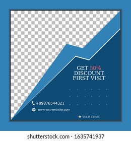 Health Care Social Media Post template vector, Can use for advertisement, web design, gift card, coupon, flyer, poster, and promotion.